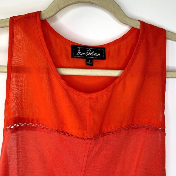 SAM EDELMAN Coral Open Racer‎ Back Tank Top Sz S - Picture 2 of 9